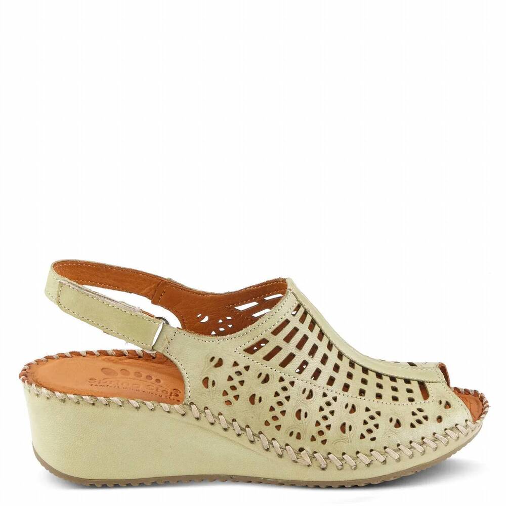 NEW SPRING STEP SHOES women's bohemianish sandal in olive green